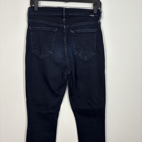 MOTHER The Stunner Zip Two Step Ankle Fray Holding Hands 28 Jeans Dark High Rise - Picture 10 of 11